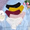 Ropa interior sin costuras de talle bajo para mujer, Braguitas de malla transpirable con diseño hueco para mujer, Ropa interior sexy de encaje amigable con la piel para mujer