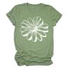 Wish AliExpress transfronteiriço plus size feminino gola redonda europeu e americano Amazon eBay girassol simples camiseta de manga curta