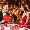 5 Regalos de Base de Letra para Pareja del Día de San Valentín Adornos de Madera con Base Set de Adornos de Madera de Escritorio para el Día de San Valentín