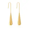 Pendientes Franceses Sencillos de Acero Inoxidable Forma de Gota Pendientes Artísticos Irregulares de Acero de Titanio Joyería para la Oreja
