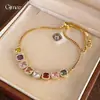 Pulsera Extraíble Cuadrada Color Zircón Estilo de Corte Europeo y Americano Pulsera de Lujo Ligero con Tacto de Alta Gama Joyería de Mano Exquisita Retro para Mujeres