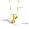 10 Piezas Mínimo 3% de descuento Transfronterizo Globo Burbuja Gordito Collar de 26 Letras Colgante Versátil Simple Accesorio