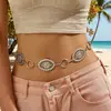 Cadena de Cintura Bohemia Hueca de Metal con Falda Transfronteriza al por Mayor, Cadena Corporal Retro de Playa de Verano, Cinturón para Mujer