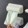 Organizador de Almacenamiento de Bolsas de Basura de Cocina, Creativo Montado en Pared, Sin Taladro, Caja de Almacenamiento de Bolsas de Plástico Extraíble