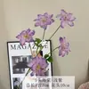 5 flores artificiais de begônia para decoração de casamento, decoração de casa, adereços de fotografia e arranjo de cena