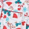 Pijama de Mujer al Por Mayor para Comercio Exterior Transfronterizo para Todo el Año con Estampado Navideño de Solapa y Manga Larga, Pantalones, Pijama Cárdigan Europeo y Americano