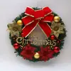 Nuevo corona de Navidad transfronteriza, vegetación artificial de Navidad, suministros de decoración de Navidad, guirnalda de vid de Navidad de oropel, colgante