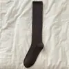 Meias de cano alto com listras verticais, levemente compressivas, perfeitas para usar com botas no outono e inverno, meias estilo JK, meias de algodão, meias femininas longas, antiderrapantes, estilo coreano