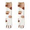 Calcetines de Coral Fleece Otoño Noviembre Lunar Calcetines de Nieve Calcetines de Arañazo de Gato Lindos de Felpa Gruesos de Toalla Calcetines de Piso para Dormir Calientes
