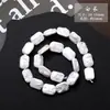 Perlas de agua dulce naturales, cuentas pequeñas de plata, cuentas sueltas, cuentas perforadas semiacabadas para collares y pulseras hechos a mano DIY, venta al por mayor
