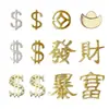 Accesorios para Uñas de la Fortuna Estilo Nuevo, Aleación Super Brillante de Lujo Ligero con Símbolo de Dólar y Diamantes, Decoraciones para Uñas Portátiles al por Mayor