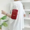 Nuevo Bolso para Teléfono Móvil para Mujer Crossbody Mini Bolso Pequeño Tres Capas Cremallera Bolso de Tela de Nailon Vertical de Mano Monedero de Monedas Bolso de Brazo