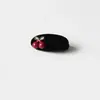 Horquilla Retro Cereza Roja Pinza Negra de Terciopelo Pinza para Flequillo Nueva de Gama Alta Pinza Lateral para la Frente Accesorios para el Cabello Tocado