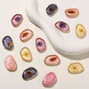 Ornamentos de resina con flores secas, estilo pintura al óleo, marco de metal de alta gama con borde dorado, parches para aretes DIY, aretes, accesorios para llaveros