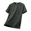 Camiseta de Hombre Verano Manga Corta Camiseta de Hombre Seda de Hielo Manga Corta para Hombres Jóvenes y de Mediana Edad Fresca Camiseta Deportiva Casual para Hombre