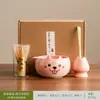 Conjunto de Caixa de Presente Fofa de Matcha Conjunto de Chá de Cerâmica Ferramentas Batedor de Chá Fabricante Atacadista Transfronteiriço Fornecimento TK Shopee Dropshipping