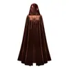 Capa Larga Medieval Renacentista con Capucha para Adultos para Hombres y Mujeres Halloween Pascua Shawl para Actuación en Escenario