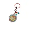 Nueve Palacios Ocho Trigramas Diez Grandes Auspiciosidad Fabricante de Fuente de Tarjetas Adornos Tibetanos Ocho Tesoros Mantra de Seis Sílabas Colgante Giratorio