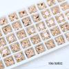 Dongzhou Cristal K9 Diamante de Manicura Cuadrado Ángulo Recto Color Super Flash Diamante de Vidrio diy Accesorios de Manicura Diamante Fondo Puntiagudo