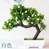 Flor Artificial Pequeno Bonsai Flor Artificial Decoração de Escritório Decoração de Móveis Pinheiro de Boas-Vindas Botão de Rosa