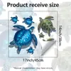 Xino Jdt-A587 Comercio Exterior 3D Tortuga Pegatina Electrostática para Vidrio para Cocina, Baño, Balcón, Decoración de Ventanas de Piso a Techo