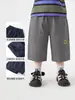 Calça Curta Masculina Estilo Europeu Algodão Puro Verão 2026 Nova Roupa Infantil Roupa de Verão para Crianças Pequenas Shorts Finos para Meninos