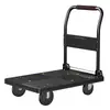 Carro Plano Portátil con Ruedas de Nylon, Carretilla Plegable Silenciosa y Resistente al Desgaste para Almacenamiento y Transporte de Carga