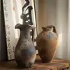 Hospedagem Artesanal Vintage Estilo Wabi-Sabi Zen Jarro de Cerâmica Rústico Sala de Chá Arranjo de Flores Secas Estilo Antigo Vaso Ornamento de Cerâmica de Jingdezhen