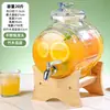 Botella de vidrio para licor infusionado con grifo, barril de cerveza, refrigerador de bebidas de té de frutas, jarra de agua fría, popular contenedor de cola para jugo