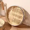 Vaporera Doméstica Vaporera de Arroz Bambú Pequeña Vaporera para Tamales Vaporera de Arroz Acero Inoxidable Rejillas para Vaporera Rejillas para Vaporera de Té de la Mañana Bollo al Vapor Jueqin