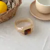 Nova Coleção de Pulseiras de Resina Vintage Transfronteiriças para Mulheres, Pulseira Exagerada de Aba Larga com Pedras, Acessórios de Joias Europeus e Americanos