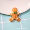 Acessórios de resina DIY biscoito de Natal boneco de neve caixa de presente chaveiro pingente de brinco capa de celular material de beleza
