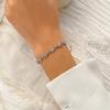 Jóias transfronteiriças europeias e americanas All-match Single-layer Box Chain Micro-inlay Bracelet Simple Star Flower Full Diamond Adjusting Bracelet