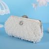Bolsa de Festa Clutch com Cristais de Luxo Leve, Bolsa de Pérolas para Combinar com o Vestido, Bolsa de Noite de Grande Capacidade para Mulheres, Bolsa de Mão da Moda