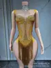 Mono Sexy Ajustado de Nuevo Estilo Elegante para Fiestas de Socialité con Borlas de Pedrería Hueco Entallado al Cuerpo Atuendo para Actuación en Escenario