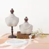 Soporte de exhibición de collar para cuello de retrato, soporte para collares, soporte para accesorios de joyería y sombreros, toalla para babas de mascotas para sesión de fotos en vivo