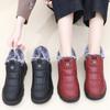Sapatos de Lã Quentes Forrados para Mães Sapatos de Algodão Old Beijing para Mulheres Impermeáveis Antiderrapantes Confortáveis Calçados Slip-On para Avós de Meia-Idade e Idosos