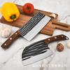 Cuchillo de Cocina Forjado de Doble Propósito, Patrón de Madera Maciza Molible, Cuchillo Ultra-Rápido para Picar, Cuchillo Afilado para Rebanar, Herramienta Especial del Chef