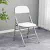 Silla Retro Simple de Acero Inoxidable con Respaldo Engrosado, Silla Plegable para Comedor en Casa, Silla Individual de Ocio, Silla Bauhaus de Mediados de Siglo