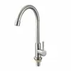 Grifo para Fregadero de Cocina de Acero Inoxidable Cepillado 304, Lavabo Doméstico, Frío Único, Codo Grande