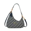 Bolsas Estilo Nuevo Europeo y Americano Bolsos de Mano de Gran Capacidad, Modernos Bolsos Cruzados de Hombro con Letras, Bolsos Retro Bordados de Media Luna para Mujer