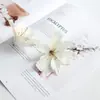 Cabeça de lírio de simulação Flor de grampo de cabelo DIY Acessórios para cocar Flor de simulação para roupas Chapéu Decoração de flor de grampo de cabelo de simulação para casa