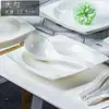 Juego de Vajilla y Platos de Porcelana de Hueso, Tazones y Platos Estilo Europeo para el Hogar Jingdezhen, Juego de Tazones Individuales Combinables Libremente