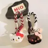 Lindo y Suave Colgante Llavero de Peluche Gato Kt Estilo Ins Correa para Teléfono DIY Cadena para Mochila Muñeco