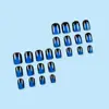 Unhas Postiças Gradiente Azul Tinta Profundo Estilo Cool Europeu e Americano Peças de Nail Art de Alta Qualidade Mais Vendido Transfronteiriço Adesivos de Unha Exquisitos