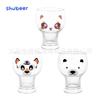 Pegatina de cristal con forma de oso panda, taza de café helada, taza de jugo, batido, bebida fría, taza de cerveza de celebridades de Internet