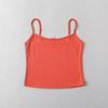 Chaleco de lazo plano de color sólido para mujer, estilo europeo y americano, con tirantes elásticos para chica sexy, top ajustado de red roja