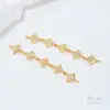 Colgante de Mariposa con Circonita Micro-Pavimentada Color Dorado de 14 Quilates Relleno de Color que Conserva el Color Doble Colgante Hecho a Mano DIY Conector de Colgante para Pulsera
