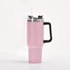 Suministro Directo de Fábrica Taza Aislada de Acero Inoxidable de 30 oz, Asa Elegante y Sencilla, Taza para Hielo, Popote Portátil para Uso en el Coche