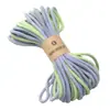 Pulseira de Corda Trançada Cor Gradiente de Fio de Algodão Acessórios com Contas DIY Feito à Mão Corda de Mão Corrente de Celular Decoração de Cordão